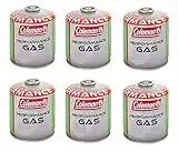 6 Pezzi BOMBOLETTA Cartuccia A Gas Coleman C500 Performance A Filetto con 440 GR di Gas