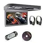 XTRONS 13,3" Digital DVD Player im Auto TFT 16:9 Bildschirm für Auto Bus unterstützt 1080P Video Auto Overhead DVD Player Auto Monitor mit HDMI Port Automosphäre LED Licht Windows CE Türsteuerung