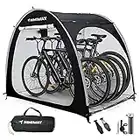 Himiway Bike Storage Shed Tent with Double Doors for 3-4 Bikes PU4000 Silver Coated Waterproof Anti-Dust 210D Oxford Fabric Portable Foldable Outdoor Bicycle Cover Shelter Carry Bag for Home Garden