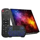 Android 12 TV Box 4GB RAM 64GB ROM W2 Mali-G31 Smart Set Top Box Builtin 2.4G/5G WiFi Bluetooth 4.2, Media Player Support 3D 4K UHD Videos, with Wireless Mini Keyboard