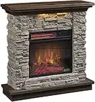 Duraflame Wall Mantel, Smoky Gray Stone Electric Fireplace