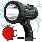 BUYSIGHT Rechargeable Spotlight Flashlight, Hand held Spotlight 120000 lumens Waterproof Flashlight Hunting Lamp with red Filter