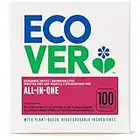 Ecover All in One Dishwasher Tablets, Lemon & Mandarin, Pack of 100