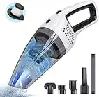 BOLWEO Handheld Vacuum Cleaner Cordless, DC 12V Portable Rechargeable Car Vacuum Cleaner for Car and Home with Strong Suction High Power Small Dust Buster for Wet&Dry Use