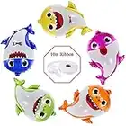 Baby Shark Balloons 25 Inch, 5 Pcs sharks Family Balloons For Birthday Decorations, Baby Cute Shark Theme For 1st Baby Shower Party Supplies, Helium Balloon Decor First Boy And Girl Party Set