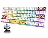 60 % mechanische Tastatur Verkabelt/drahtlos Bluetooth 5.0 Dual-Mode-Tastatur RGB Regenbogen-LED Wasserdichte USB-Typ-C Gaming-Tastatur mit Hintergrundbeleuchtung Anti-Ghosting-Keys für PC/Computer