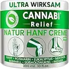 HANF CREME RELIEF PRO FÜR GELENKE UND MUSKELN | Kühlende Wirkung | Nacken Schultern Ellenbogen Rücken Hüfte Knie Handgelenke Hände Füße Knöchel | Hanföl Kampfer Menthol Rosmarin (300 ml)