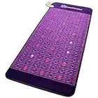 MediCrystal Far Infrared Amethyst Mat 72"L x 32”W + 81 Natural Agates + 24 Photon Red Lights - Bio Stimulation Therapy for Back Pain - FDA Registered Manufacturer - Professional FIR Heating Pad