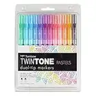 Tombow Twintone Marker Set 12-Pack Dual-Tip, Pastel