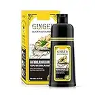 Ginger Black Hair Shampoo,Hair Color Dye Semi Permanent Shampoo,Instanty Black Hair Color Matter agent Last 30 days,5 Minutes Finsh 500ml.(Ginger fragrance)