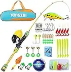 Sougayilang Kids Fishing Rods,Portable Telescopic Fishing Rod and Reel Combo, with Fishing Line Lures Spincast Fishing Tackle Bag for Youth, Girls and Boys Traveling Kid Fishing Pole-Y