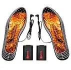 HIWARM Electric Heated Insoles Far Infrared Heating Foot Warmers for Men Women, Rechargeable Battery (4 Constant Temperatures), Thermal Shoe Insoles for Skiing, Hiking, Camping(M)