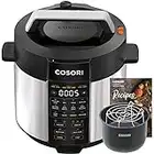 COSORI Electric Pressure Cooker 6 Quart, 9-in-1 Instant Multi Cooker, 13 Presets, Rice Slow Cooker, Sauté, Sous Vide, Sterilizer, Recipes, 1100W, Stainless Steel, Olla de Presion Electrica Multiuso