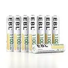 EBL 8PCS Piles Rechargeables AAA 1100mAh 1,2V Ni-MH, Haute Capacité Réelle Batteries Rechargeables, avec Boîte de Stockage de Piles