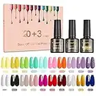 Smalto Semipermanente- NAILMASHA 23 Pcs 8ml Smalti Semipermanenti per Unghie in Gel LED con Base e Top Coat, Matt Top, Nudo Neon Nero Glitter Kit Semipermanente Unghie Collezione di Smalto per Unghie