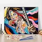 TISHIRON Paint by Number for Adults Beginner Sets DIY Oil Hand Paint by Numbers Kits Archery Girl Acrylic Painting for Kids Gift Home Wall Decor Frameless -16x20inch