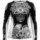 Hardcore Training Koi Black/White Rash Guard Men's Kompressionshemd Herren Lange Ärmel Grappling Jiu Jitsu MMA Fitness Boxen No Gi