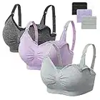 HBselect 3 Pcs Schwangerschafts Nahtloser Still-BH mit zusätzlichen BH-Verlängerungen Stillen und Schlaf Ohne Bügel für Damen