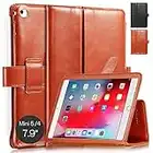 KAVAJ Coque London Marron-Cognac en Cuir Véritable Housse approprié pour iPad iPad Mini 5 2019 avec Porte-Stylo Support Angles de Visionnement et Fonction Automatique de Réveil/Veille