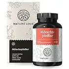 NATURE LOVE® Mönchspfeffer Kapseln - 4:1 Extrakt aus Original Vitex Agnus Castus - Hochdosiert mit 10mg je Kapsel - 240 Kapseln - Ohne unnötige Zusätze, vegan, laborgeprüft, in Deutschland produziert