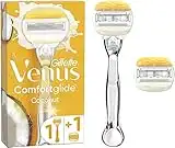 Venus Deluxe Comfortglide Rasoir Femme, Coconut, Rasage de près en douceur, 1 x Rasoir +1 Lame Supplémentaire [OFFICIEL]