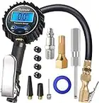 AstroAI Digital Tire Inflator with Pressure Gauge, 250 PSI Air Chuck and Compressor Accessories Heavy Duty with Rubber Hose and Quick Connect Coupler for 0.1 Display Resolution, Gifts for Men.
