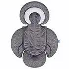 INFANZIA New 2-in-1 Head & Body Supports for Baby Newborn Infants - Extra Soft Stroller Cushion Pads Car Seat Insert, Prefect for All Seasons