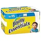 Bounty Essentials 2 plis Serviettes en papier, Select-a-size, 11 in. X 5 7/Q900, Blanc, 78 Feuilles par rouleau, carton de 12 rouleaux