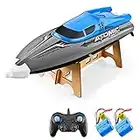 RC Boats for Kids Adult 30KM/H Water Cooling System High Speed Radio Control 4 Channels,Anti-collision Hull Flip Revers,,Low Power Battery Alarm Racing Boat