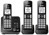 Panasonic Dect 6.0 Expandable Digital Cordless Answering System, 3-Handset Kxtgd393b, 2.2 Pound