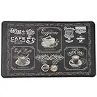 LEEBEI Tapis Anti-Fatigue,Tapis de Bureau Confort,Tapis de Cuisine Lavables Tapis Debout Antidérapants Anti-Fatigue (29.5 ×17.7 Pouces, L-Black)