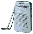 Panasonic RF-P50d Pocket AM/FM Radio Silver RF-P50D