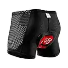 GIEADUN Pantalones Cortos de Ciclismo para Hombre/Ropa Interior Ciclismo De Hombre Calzoncillos Ciclismo Almohadilla De Gel/para Bici Ciclista Bicicleta MTB (Negro, Medium)