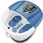 Masseur spa pour bain de pieds avec bulle chaude, rouleau d'acupression électrique réglable en temps et en température pour chauffer le bain de pieds, soulager la douleur et le stress