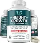 Height Growth Maximizer - Made in USA - Calcium, Vitamin D3 & Zinc Blend to Grow Taller - Height Growth Pills for Kids & Adults - Bone Strength & Density Support - Height and Bone Growth Supplement