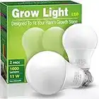 Grow Light Bulbs, LOHASLED LED Plant Light Bulbs A19 Bulb, Full Spectrum Grow Light Bulb, Grow Light Bulb E26 Base, 11W Grow Bulb 100W Equivalent, Grow Light for Indoor Plants, Seed Starting, 2 Pack