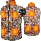 DUKUSEEK Heated Hunting Vest, Electric Heating Camo Gilet Size Adjustable Body Wramer for Hunting, Hiking, Fishing, Golf, Caping (Men & Women Use)