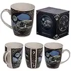 Puckator Lisa Parker Wolf Quiet Reflection Porcelain Mug, Tea Coffee Hot Drinks Microwave & Dishwasher Safe Height 10cm Width 12cm Depth 8.5cm 300ml Capacity