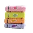 Child Face Small Hand Towels Cotton Quick Dry Highly Absorbent Bath Linen Fashion Soft Peshtemal ​Towel 4 Pack 4 Colors