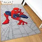 Disney Home Tapis pour Enfants, Tapis de Jeu sous Licence Officielle pour Chambre d'enfant, Salle de Jeux, Tapis de Jeu antidérapant et Lavable en Machine, Tapis Spiderman, 80x120cm