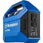 Westinghouse 155Wh 150 Peak Watt Portable Power Station and Solar Generator, Pure Sine Wave AC Outlet, Backup Lithium Battery for Camping, Home, Travel, Indoor/Outdoor Use (Solar Panel Not Included)