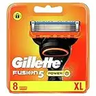 Gillette Fusion 5 Power Cuchillas de Afeitar Hombre, Paquete de 8 Cuchillas de Recambio (el embalaje puede variar)