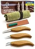 BeaverCraft Wood Carving Kit S15 Whittling Wood Carving Tools for Beginners - Whittling Knife Wood Carving Set - Whittling Kit for Beginners Woodworking Kit - Wood Carving Knife Chip Carving Knife Kit