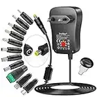 SoulBay 41W 6V 9V 12V 15V 18V 20V 24V Universal AC/DC Adapter Schaltnetzteil Ladegerät mit 11pcs DC Tipps, enthält USB-C & Micro USB Stecker für Haushaltselektronik LED Streifen Router - 2000mA max