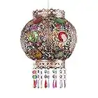 MiniSun Traditional Moroccan Bazaar Style Bronze Chandelier Ceiling Light Pendant Shade with Beautiful Multi-Coloured Acrylic Jewel Droplets