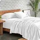 Bare Home Queen Sheet Set - Luxury 1800 Ultra-Soft Microfiber Queen Bed Sheets - Double Brushed - Deep Pockets - Easy Fit - 4 Piece Set - Bedding Sheets & Pillowcases (Queen, White)