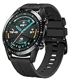 HUAWEI Watch GT 2 Smartwatch (46 mm Full-Color-AMOLED Touchscreen, SpO2-Monitoring, Herzfrequenzmessung, Musik Wiedergabe, 5ATM wasserdicht, GPS) Matte Black, 30 Monate Garantie