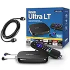 Roku Ultra LT 4K/HDR/HD Streaming Player with Enhanced Voice Remote, Ethernet, MicroSD with Premium 6FT 4K Ready HDMI Cable (Device + 4K 6FT HDMI)
