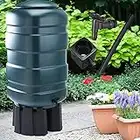 230L Water Butt Set with Stand Diverter & Tap Garden Waterbutt Barrel Collects Rain Water