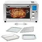 Emeril Lagasse Power Air Fryer 360 Better Than Convection Ovens Hot Air Fryer Oven, Toaster Oven, Bake, Broil, Slow Cook and More Food Dehydrator, Rotisserie Spit, Pizza Function Cookbook Included (Stainless Steel)
